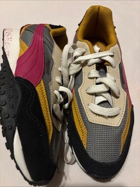 PUMA Blktop Rider Lithium Lace Up Boys Grey Sneakers Size 2
